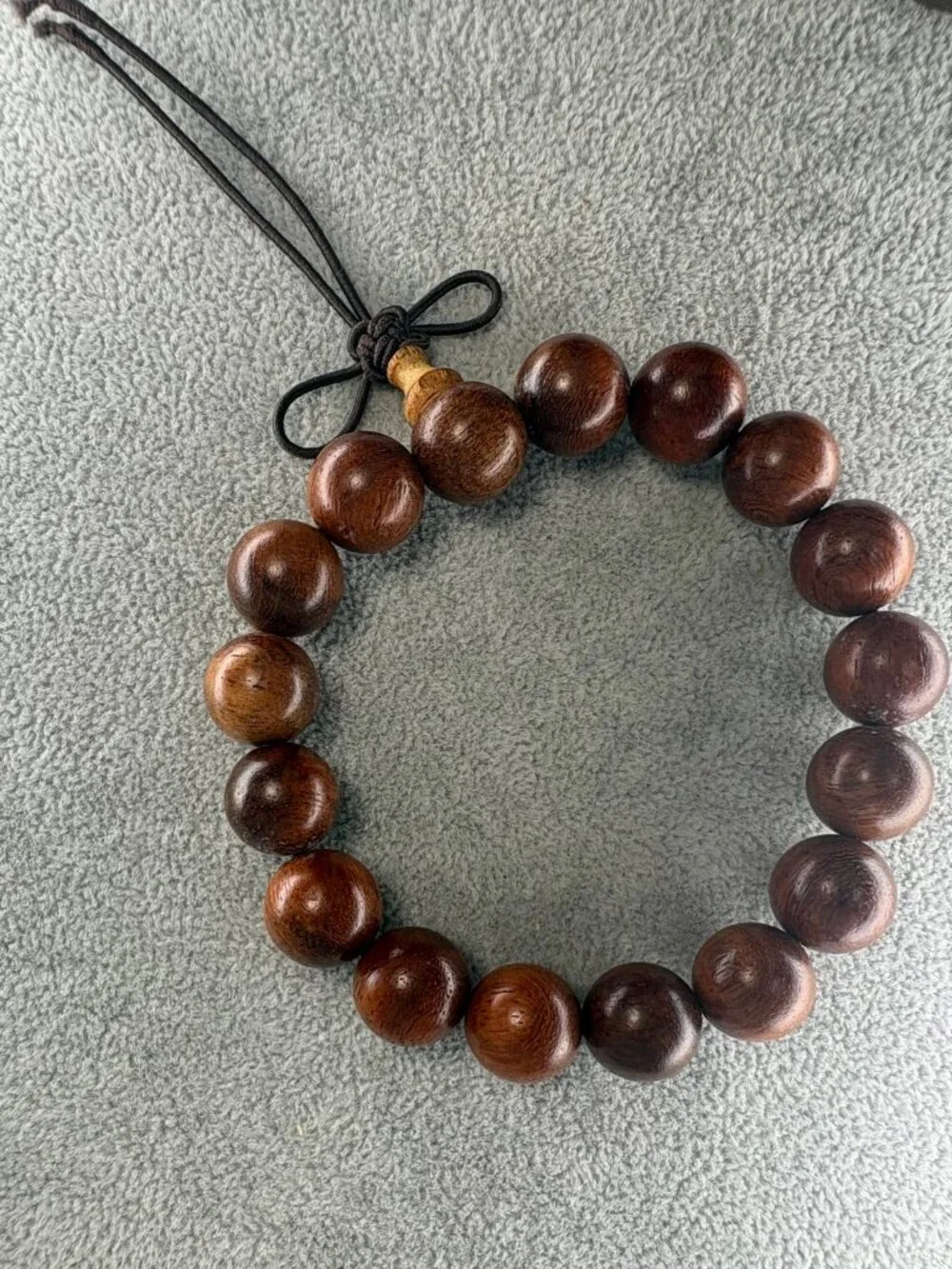 Natural Burma Padauk Wood Bead Bracelet 12mmx17 Rosewood Meditation Mala 16g